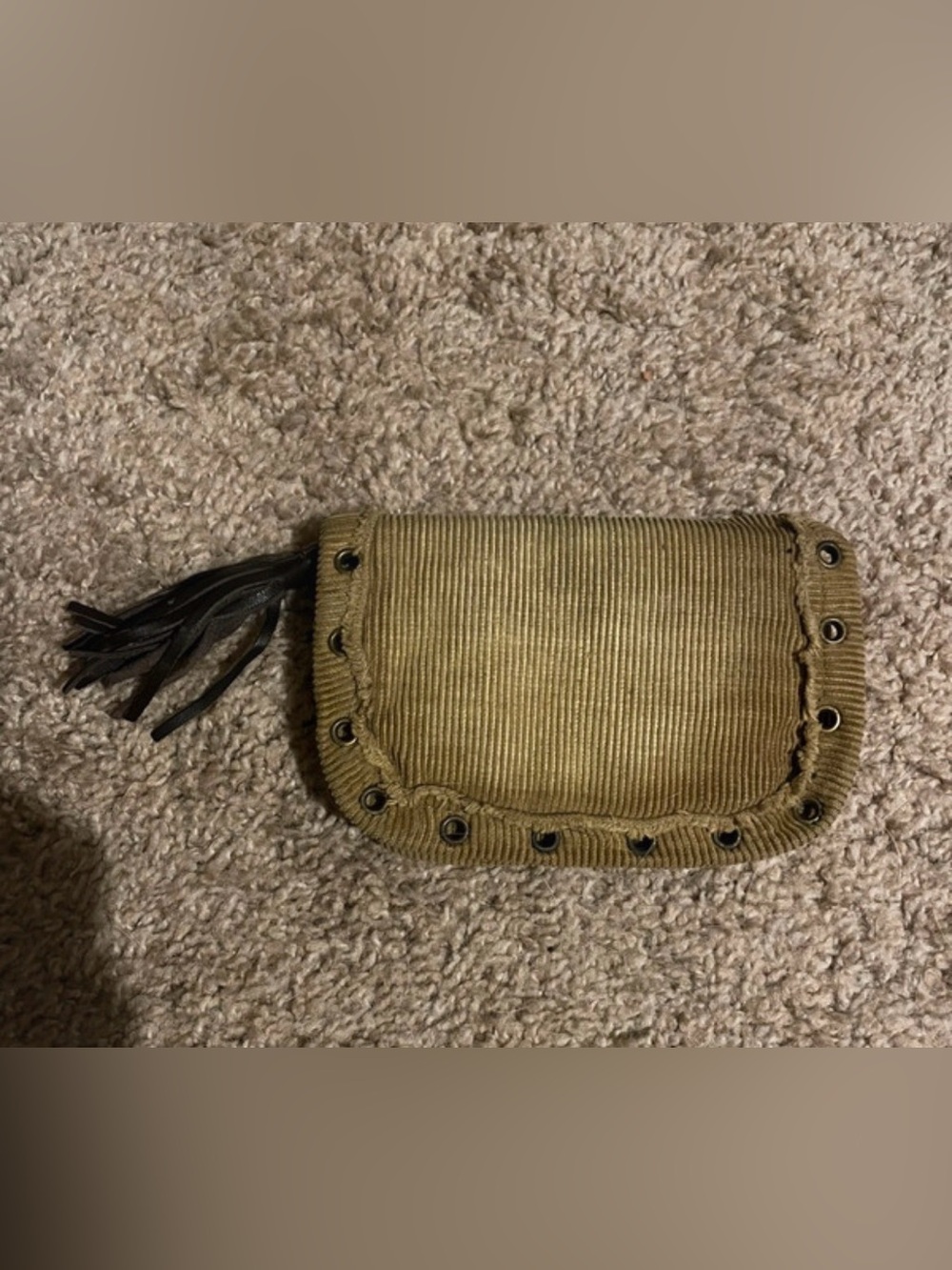 American Eagle Outfitters Corduroy Fringe Clutch Bag